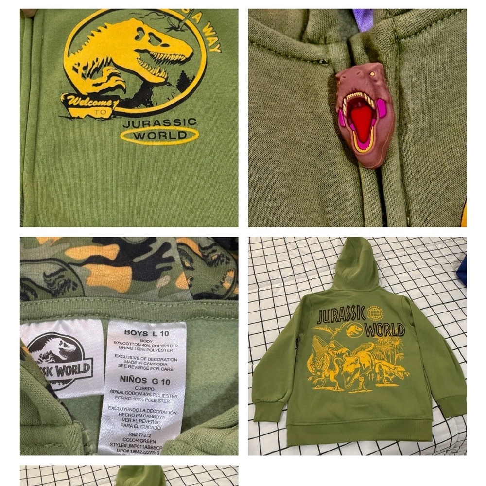 Jurassic World Kids Green Hoodie